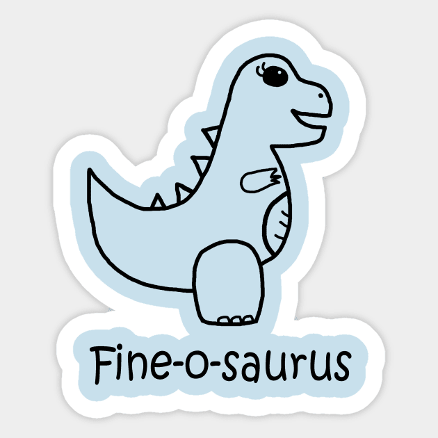 Fine-o-saurus Rex Pocket Sticker by PelicanAndWolf